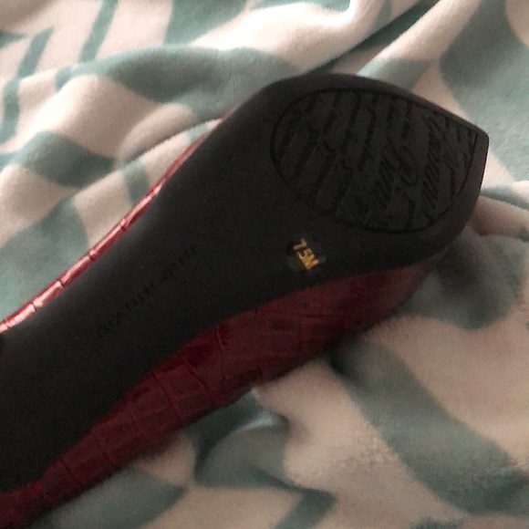 NWT Gianni Bini Reptile Embossed Red Patent Leather Platform Pumps/Heels, 7.5 - Picture 12 of 16